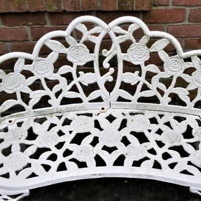 Lot #174  Vintage Cast Iron Garden Settee