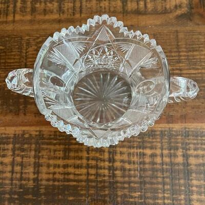 LOT 77 - Small Bowl with Double Handles, American Cut Glass