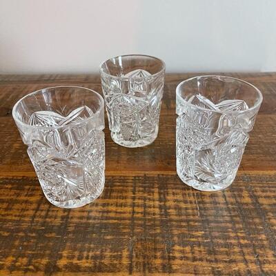 LOT 78 - Trio of Glasses/Tumblers, American Cut Glass 