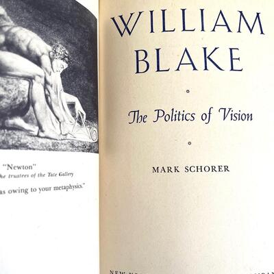 LOT 71 - SIGNED - Mark Schorer - William Blake - The Politics of Vision