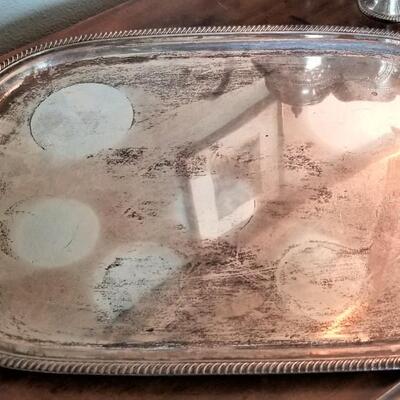 Lot #177 Gorgeous Vintage Sterling Silver Tea Set with Tray