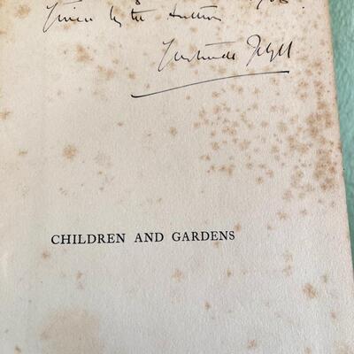 LOT 74 - SIGNED - Children and Gardens - Gertrude Jekyll - 1908
