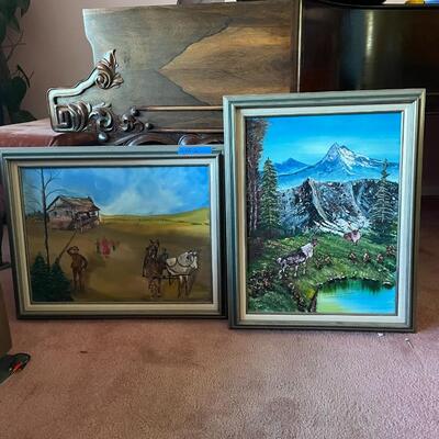 Lot 2- (2) gorgeous framed paintings