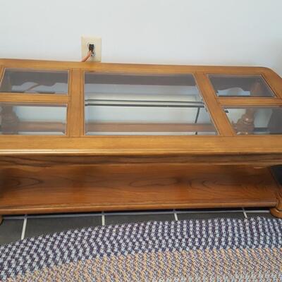 Coffee Table & 2 End Tables Beveled Glass tops