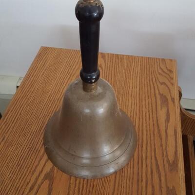 Large Heavy Cast School Hand Bell 7