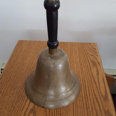 Large Heavy Cast School Hand Bell 7