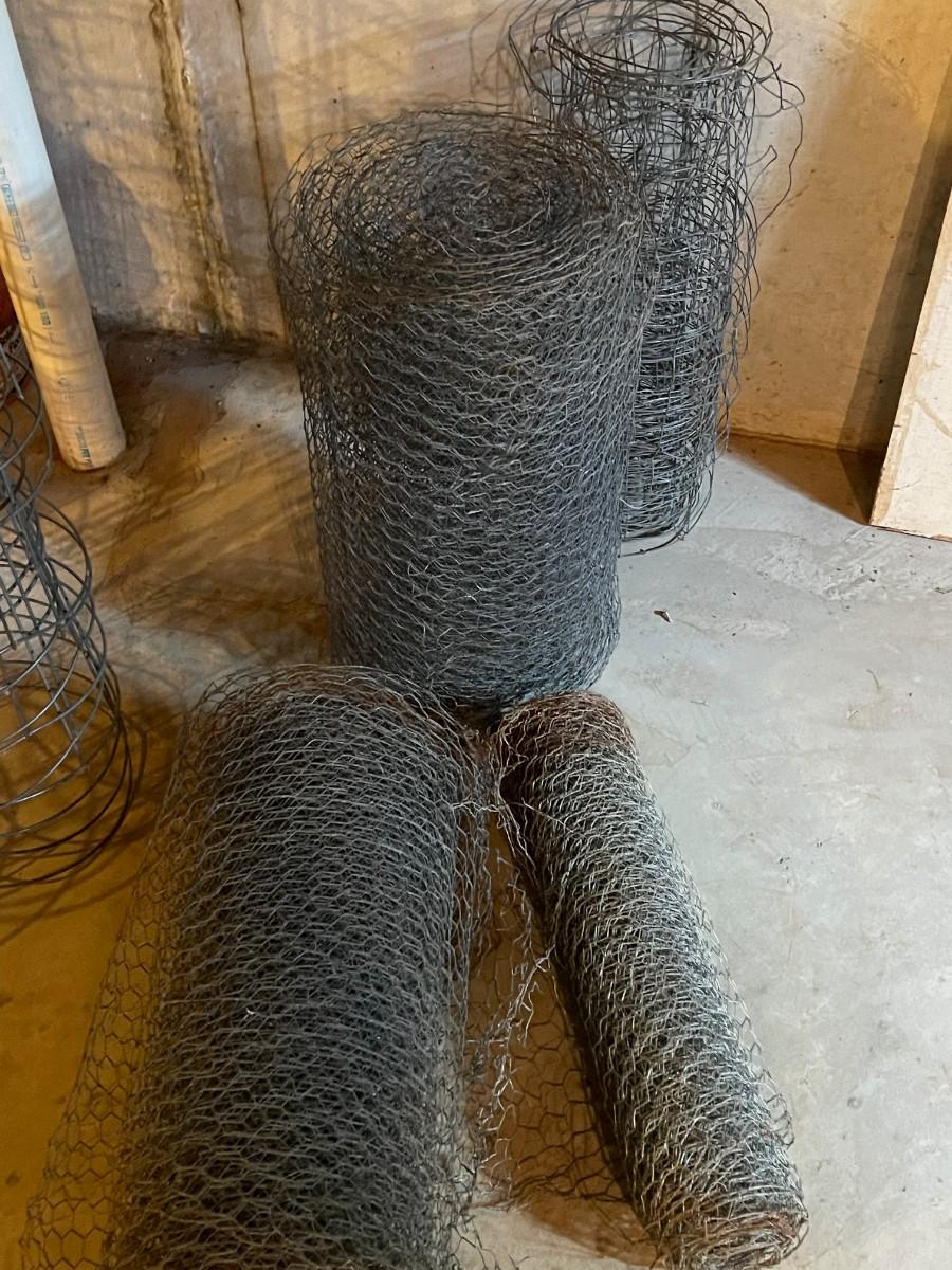 rolls of chicken wire