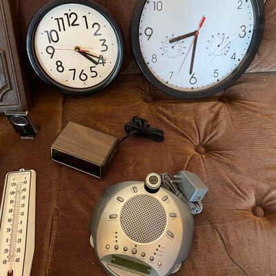 Lot 9- Misc. clocks and compasses 