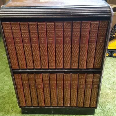 Encyclopedia Britannica 1937 Volume Set + Wood Book Case 24 Books
