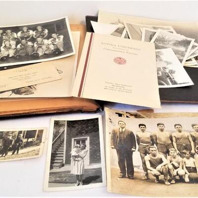 Lot #183  Vintage LSU Scrapbook - ticket stubs, photos, programs, more