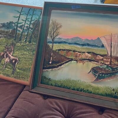 Lot 13- (2) gorgeous paintings