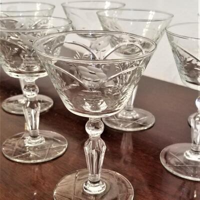 Lot #185  Lot of Vintage Crystal Goblets - 9 pieces