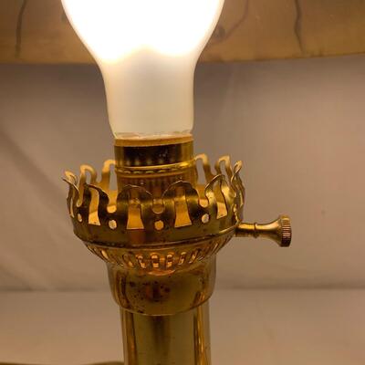 Lot 14 - Trio Of Brass Lamps