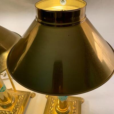 Lot 14 - Trio Of Brass Lamps