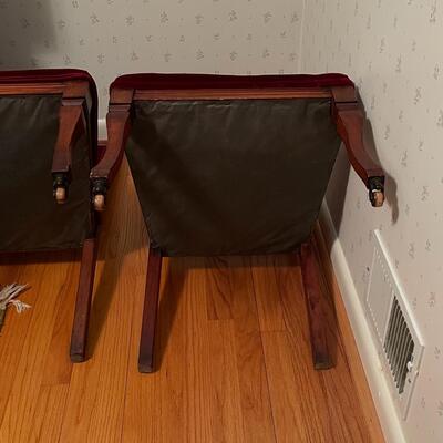 Lot 15 - Pair Of Antique Velvet Chairs