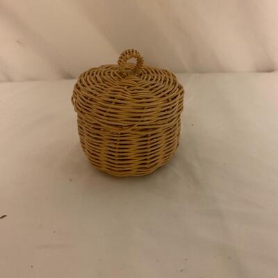Lot 26 - Woven Baskets + Wood Boxes