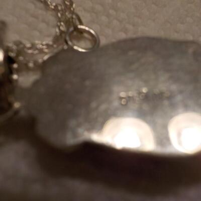 Vintage sterling turquoise stone necklace.