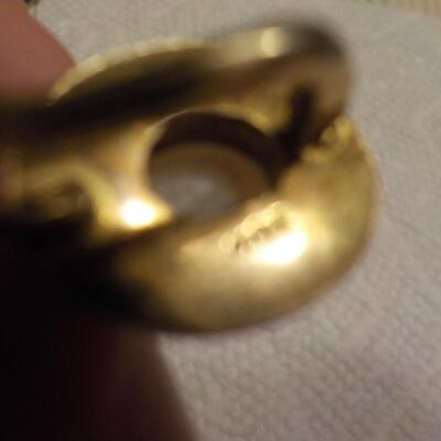 Vintage pearl earrings with gold plated sterling. 