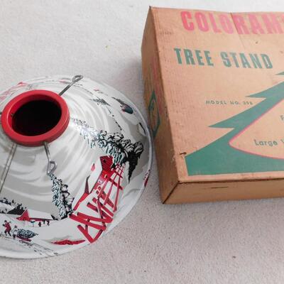 Vintage Colorama Christmas Tree Stand w/Orig. Box