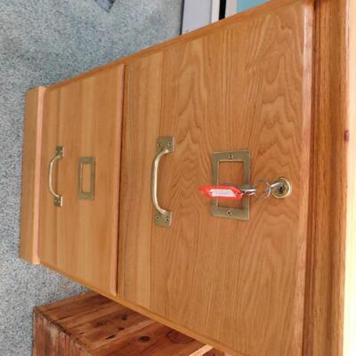Wood locking 2 Drawer File Cabinet