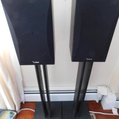 PAIR of Infinity Speakers On Stands Tested