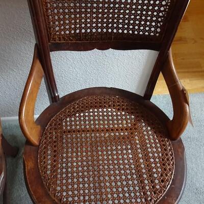 LOT 606 TWO WICKER CHAIRS
