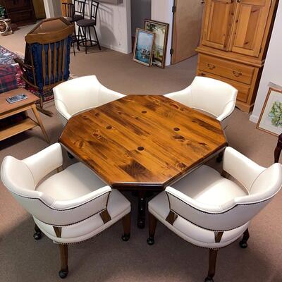 Lot 40 - Club Table and Four Chairs
