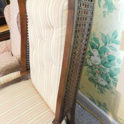 Vintage Upholstered Wing Chair ('Wing' Sides are Cane)- 26