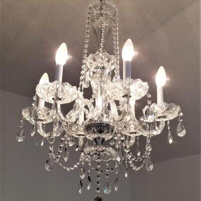 Lot #208  Crystal Chandelier - complete