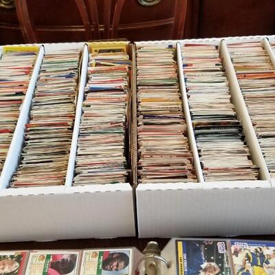 Lot #211 Large Lot of Sports Trading Cards - 1980's  Mostly Baseball and Football - all teams - 10,000 cards