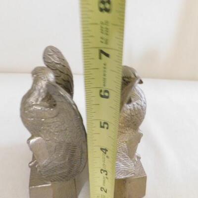 Solid Cast Eagle Book Ends 7