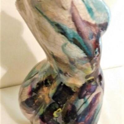Vintage Nude Torso Pottery Statue 17