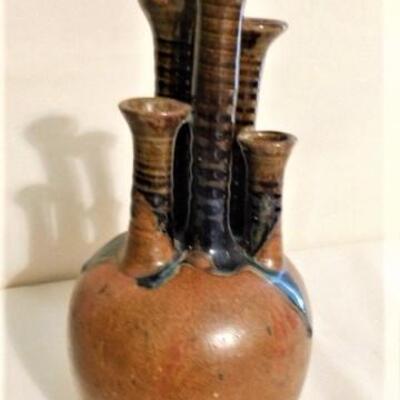 Hand Crafted Pottery Vase Signed by Artist 13