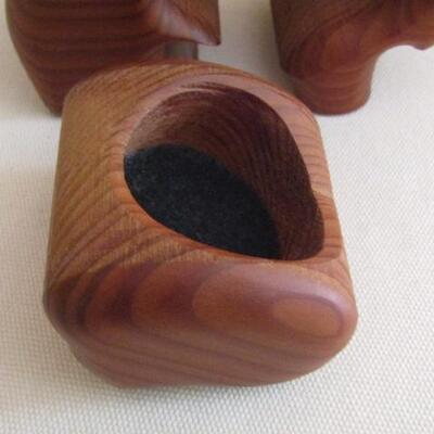 Hand Carved Native Redwood Trinket Box 