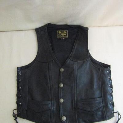 US Made Co. Leather Vest Size Large