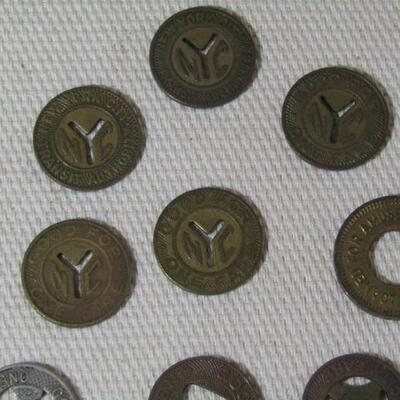 Nice Collection of Vintage NYC and Other Fare Tokens 
