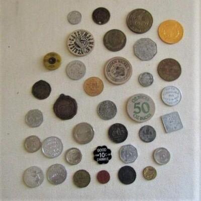 Assortment of Vintage Drink and Advertising Tokens