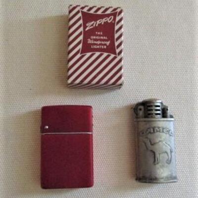 Vintage Zippo Lighter with Original Box and Other