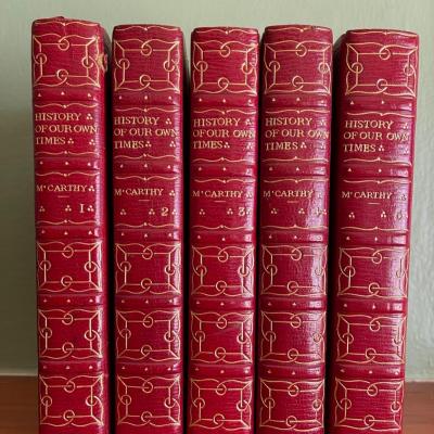LOT 83 - Antique Book Set - Justin McCarthy - History of Our Own Times 1900