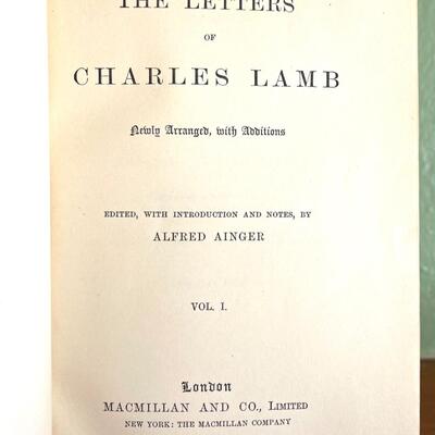 LOT 85 - Letters of Charles Lamb - Alfred Singer - Antique Books 1827
