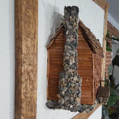 Wood & Pebbles 3D  Cabin Wall Art 