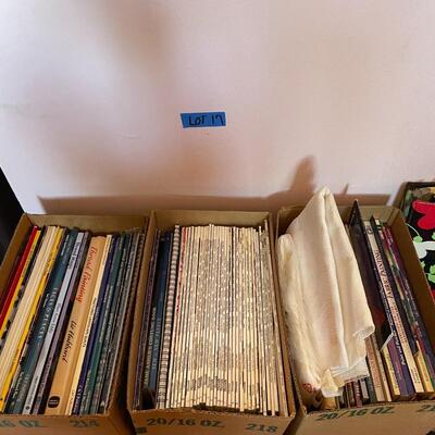 Lot 17-  (3) boxes of sewing, painting, crafting books, magazines, sunbeam steamer, book of scrapping crafts