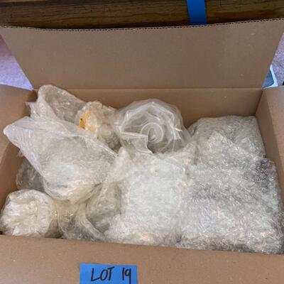 Lot 19- box of wrapped glassware