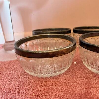 Lot 27- (4) crystal bowls, misc. glassware and crystal