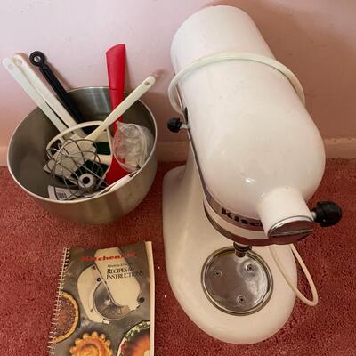lot 34- Kitchen aid mixer with accessories 