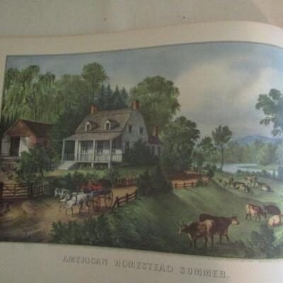 Currier and Ives America Pictorial Book 1952 Crown Publishers 