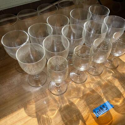 lot 83- set of (20) misc. glassware