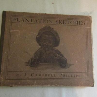 Antique Pictorial Book Black Americana Plantation Sketches 1899 by J. Campbell Phillips 