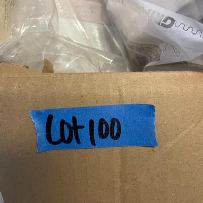 lot 100- Misc. box of crafts
