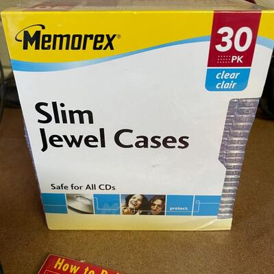 lot 109- memorex slim jewel cases, Fujica 8 zoom deluxe